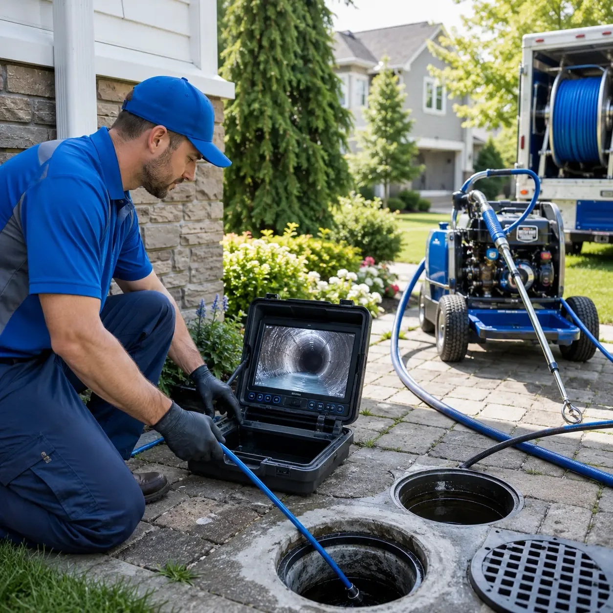 Outdoor drain cleaning professionals serving New Hartford, CT