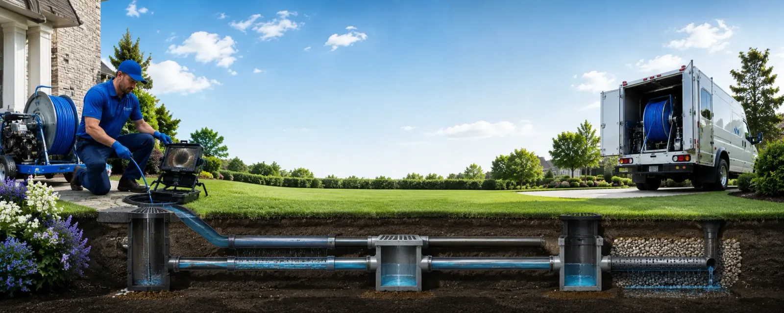 Outdoor drain cleaning information for New Hartford, CT